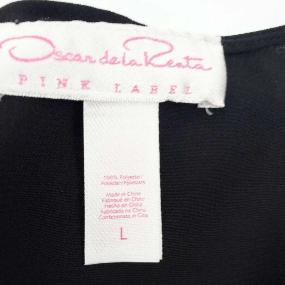 Vintage Y2K Lace Trim Mini‎ Slip Dress Embroidered in Black Size Large - Picture 8 of 8